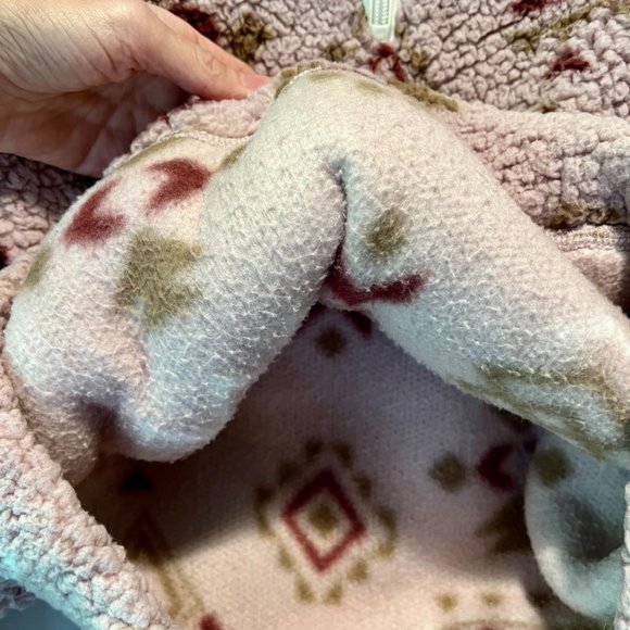 Love Tree Pink Aztec Print Super Plush Pullover 1/4 Zip Top - Picture 9 of 13